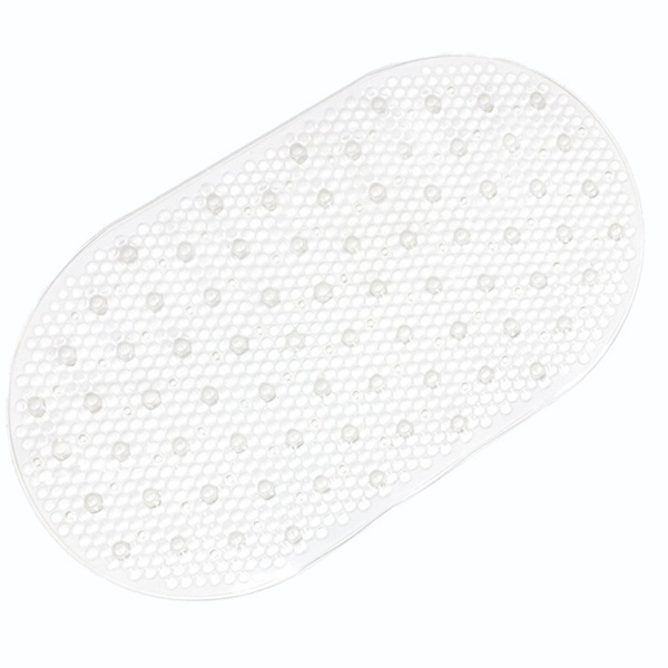 Halkskyddande transparent PVC-duschmatta för badrum (69*39cm)