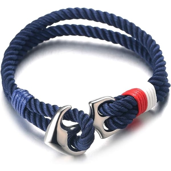 Nylon rep armband för män Marinblå