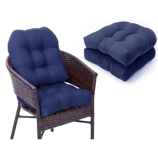 Set med 2 sittdynor 48x48 cm antracit - mjuka inomhus- och utomhusdynor skumfyllning, resistenta