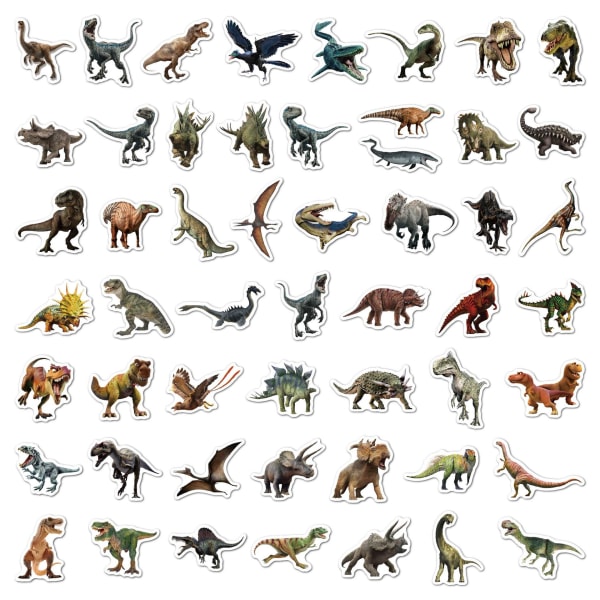50 Stk Jurassic Dinosaur Vandtæt Vinyl Stickers til Wall Lapto