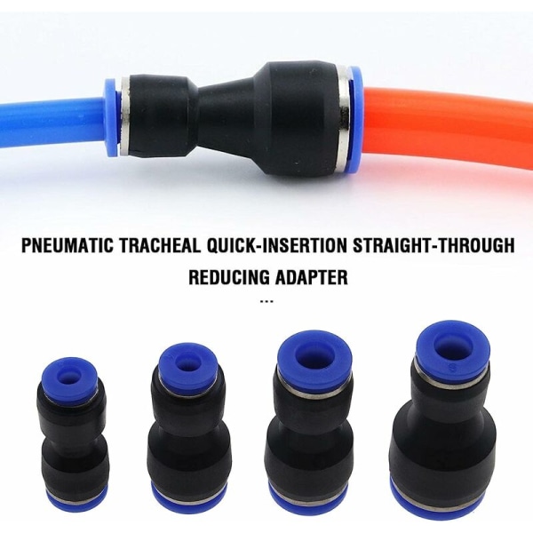 24x Plastic Pneumatic Pusher to Connect Fittings Tube Straight Fi