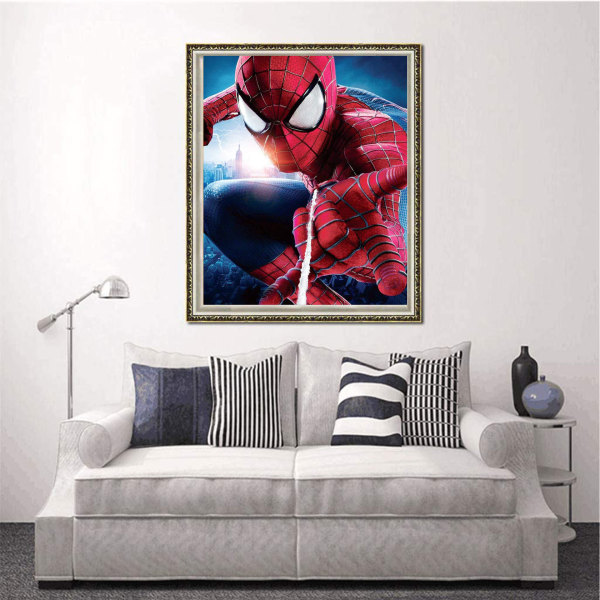 5D Diamantmaleri Spider-Man DIY Fuld Diamant Dekoration Sticker