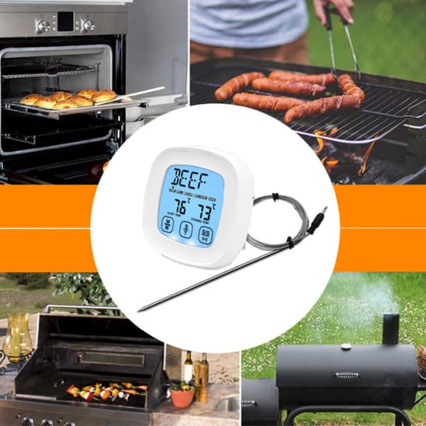 Digital kötttermometer för bakning, grillning med 1 sonder