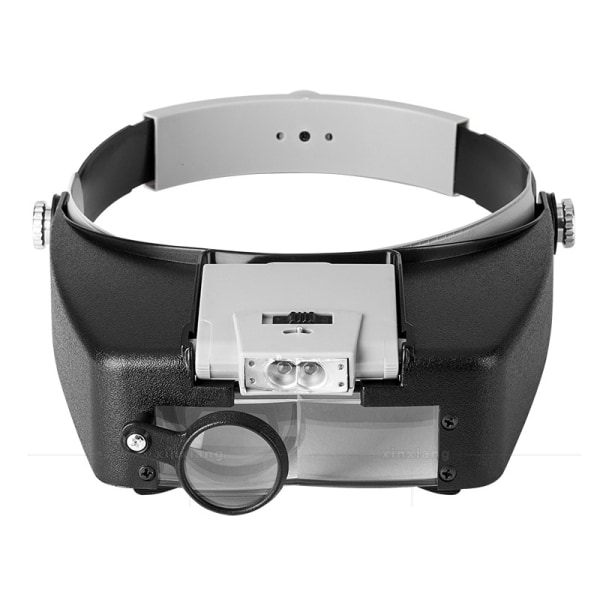 Headband Magnifier Watchmaker Hands Free Magnifying Glass with Li