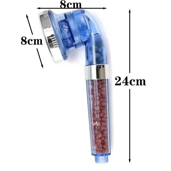 Vannbesparende dusjhode, 3 forskjellige moduser, filtrering, egnet