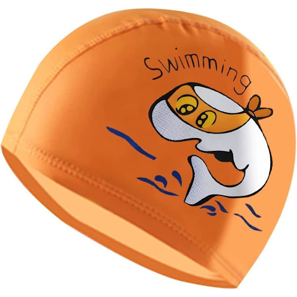 Simhattning tecknad söt barn simhattning lång och kort hår elastisk
