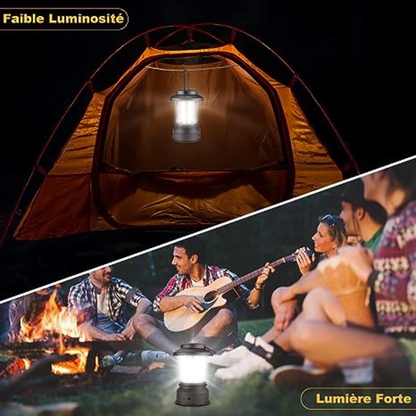 LED Camping Lanterne, Genopladelig Camping Lys med Bluetooth Sp