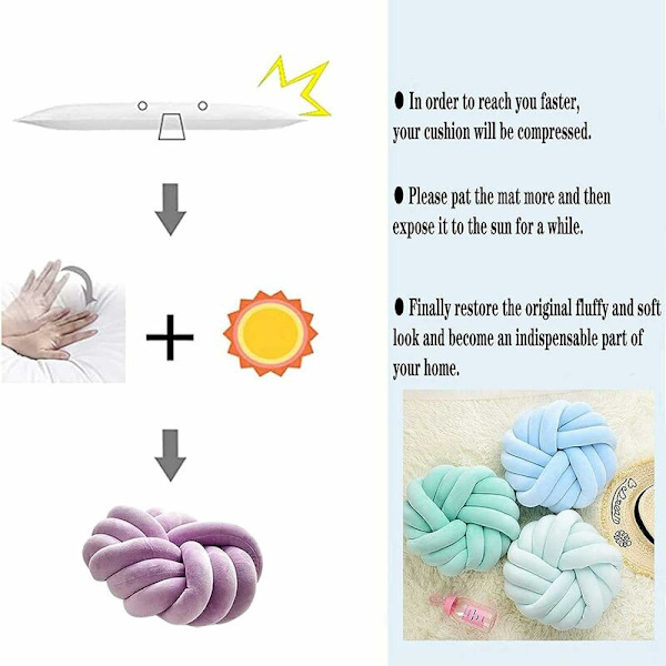Knuten Rund Kudde Kudde, Knuten Kuddfodral, Barnens Dekoration Kudde Baby Ryggkudde Baby Nap Kudde Stoppade Djur Dockor Leksaker för BarnVinröd 20CM