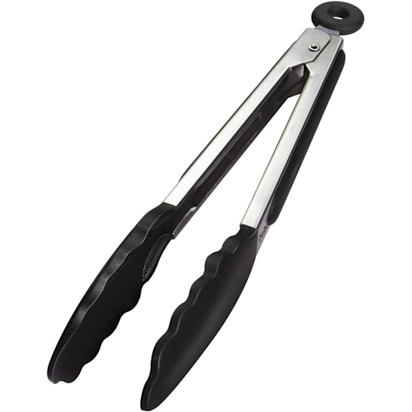 Professional Kitchen Tongs, Stainless Steel and Food Grade Silicone Grillin