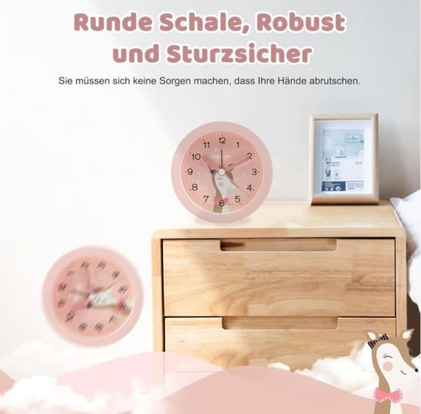 Barn Väckarklocka Tystgående, Söt Tyst Väckarklocka för Barn Högljudd, Extrem