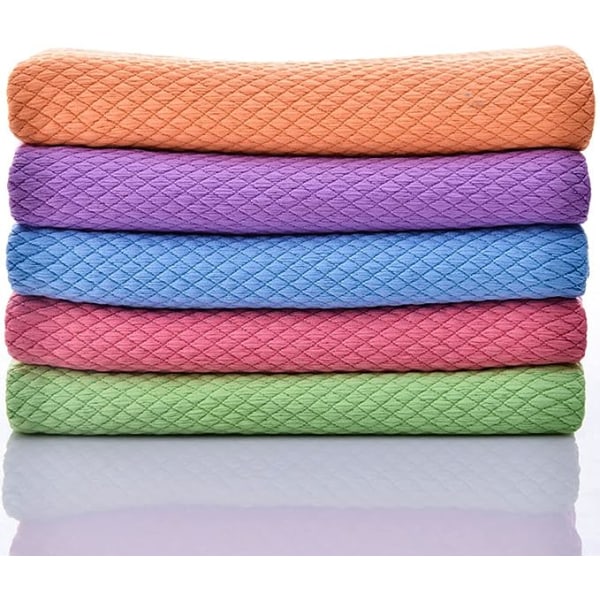 Colorful Microfiber Cleaning Cloths Fish Scale Cloths Reusable Cl