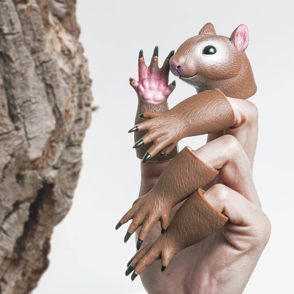 Handi Squirrel Finger Hand Puppet Nyhed Legetøj Finger Dukke Tilbehør