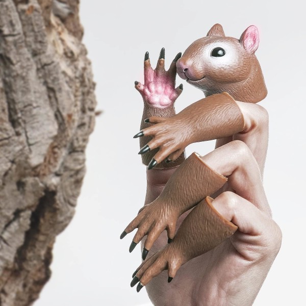Handi Squirrel Finger Hand Puppet Uutuuslelut Finger Doll Access