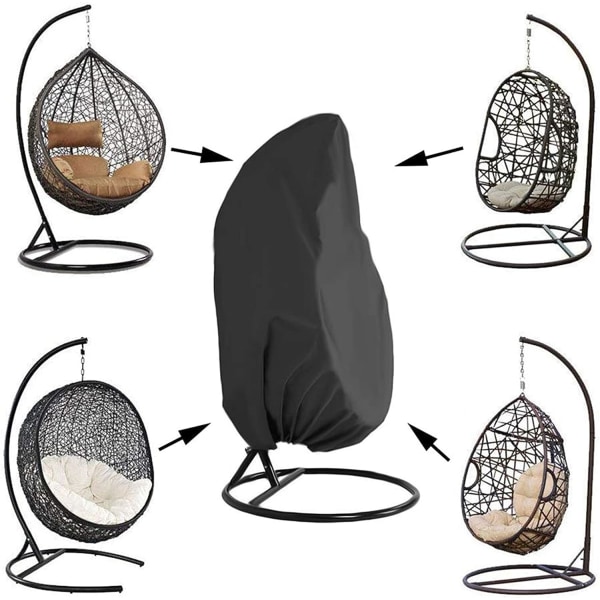Hengestoltrekk Hage Rattan Wicker Hengestol Vanntett Trekk Egg