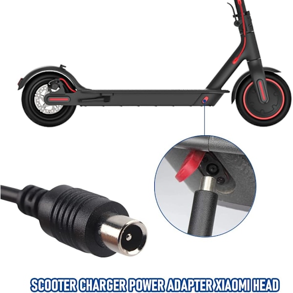 Oplader til Xiaomi M365, 42V 2A Elektrisk Scooter Oplader, Hurtig Ba