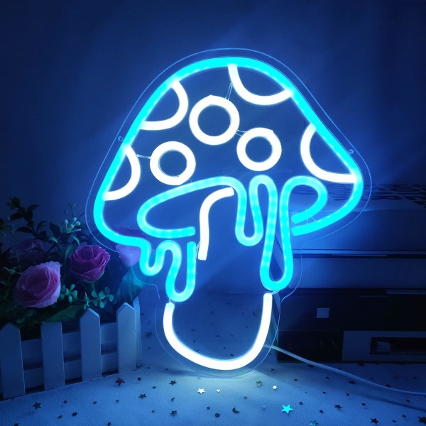 Dæmpbar, LED Mushroom neon, sød Neon Champignon skilt, natlys