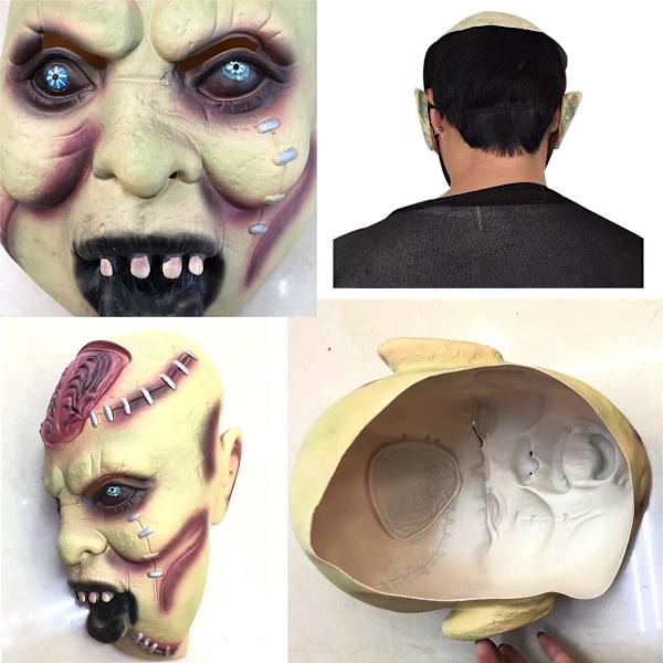 Halloween Vuxen Skräckmask, Halloween Realistisk Latex Skräcköverdrag
