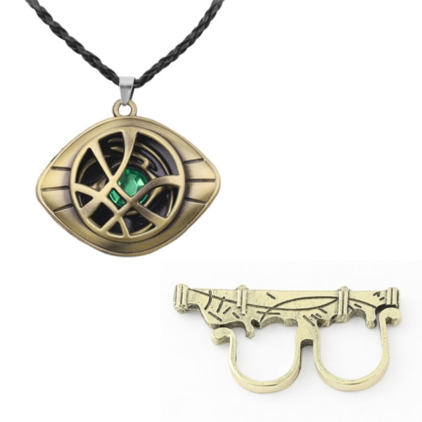 2-pack Dr Cosplay Costume Strange Necklace Agamoto's Eyes and Rin