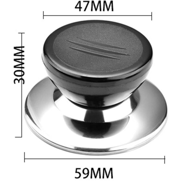 Lokkknapp, 4 stk gryteknapp, gryteknappdeksler, gryteknapphåndtak passer til kjeler, panner, kjøkkenredskaper lokk