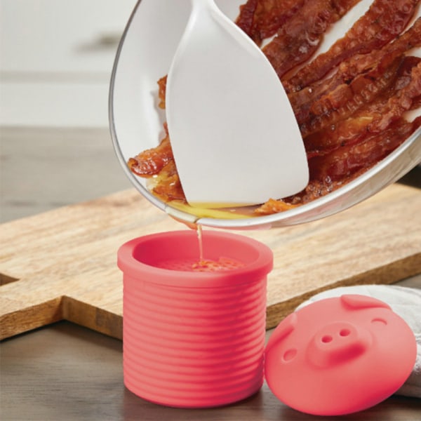 Silikon bacon fettavløp for smågris bacon fettoppsamler B
