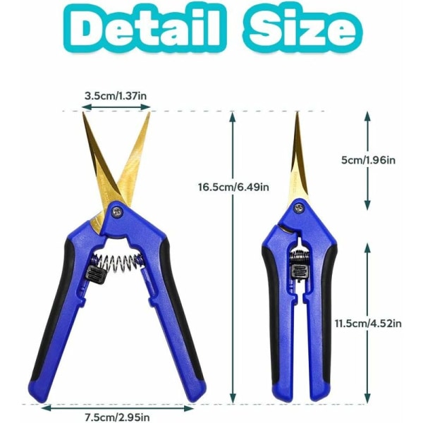 Havearbejde Hånd Saks Saks med Blå Rustfrit Stål Buet