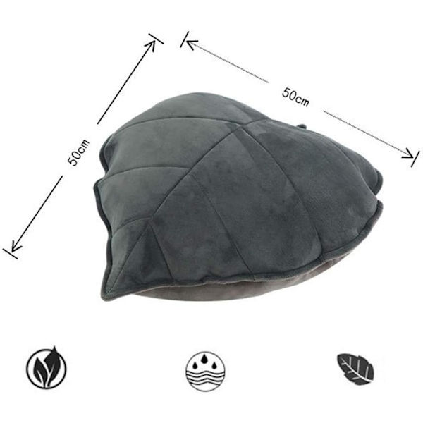 Blad Plyschkudde, Växtkudde Mjukdjur 3D Plyschleksak Födselsdagspresenter Kudde (Grön,50cm)