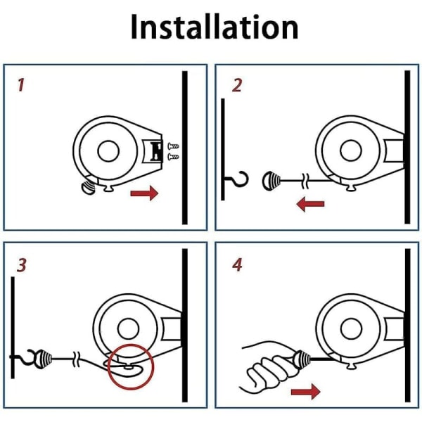 12m Retractable Clothesline Detachable Portable Clothesline for Camping