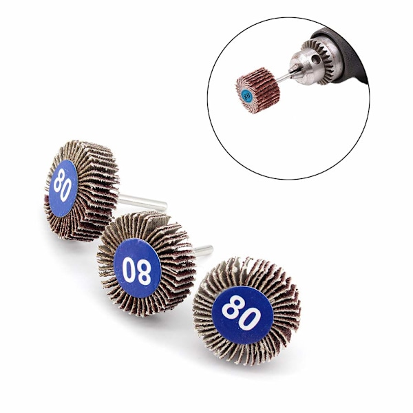 Flap-hjul, 20 st 32 x 10 x 3,2 mm Slippapper-skivor för elektriska verktyg