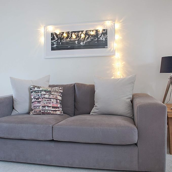 Marockanska ljusslingor 10 silverbollar varmvitt LED inomhus 1,5 m