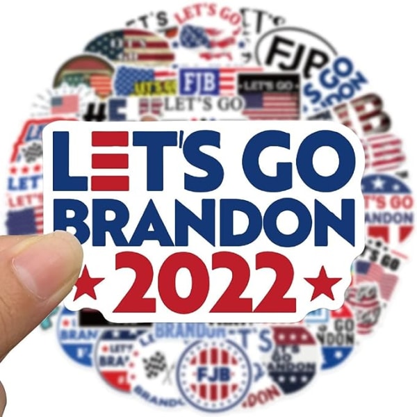 50 st Let's Go Brandon Rolig Sticker Meme Sticker till Generalen