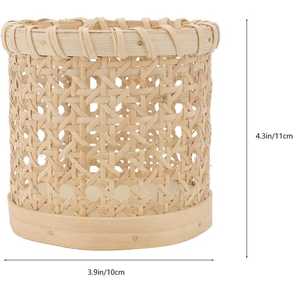 Rattan pennhållare handvävd korg i rotting - primärfärg