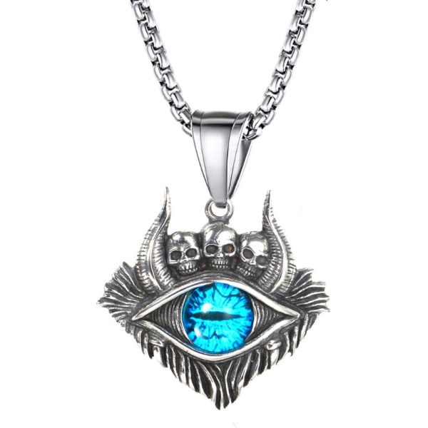 Türkiye Devil Eye Necklace Dark Skull Blue Eye Pendant Jewelry Ac