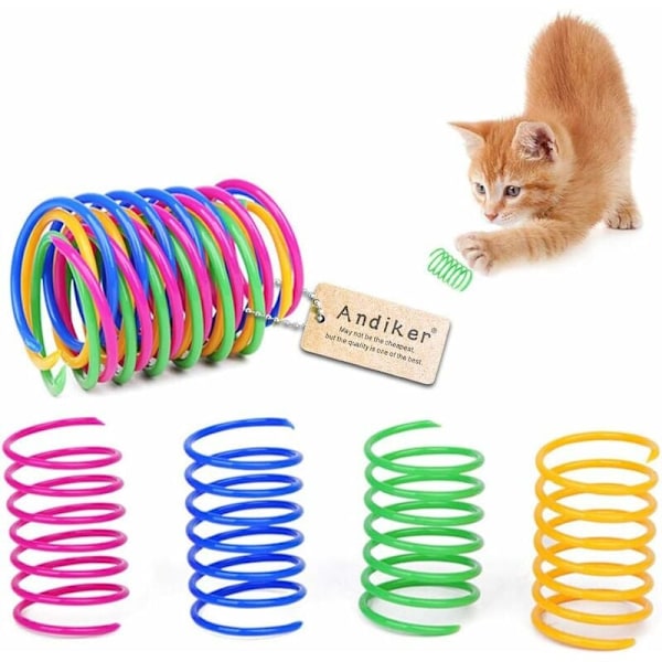 Fjäderkattleksak, 12 st, färgglada interaktiva katt