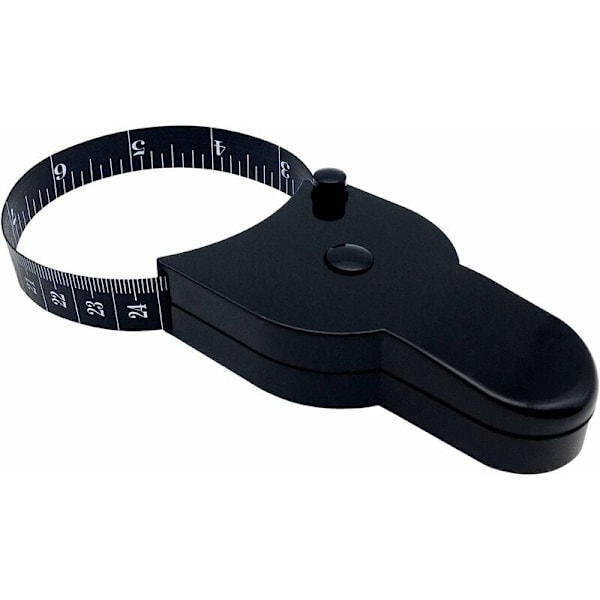 Kroppsmåttband, 150 cm/60 tum svart infällbart måttband