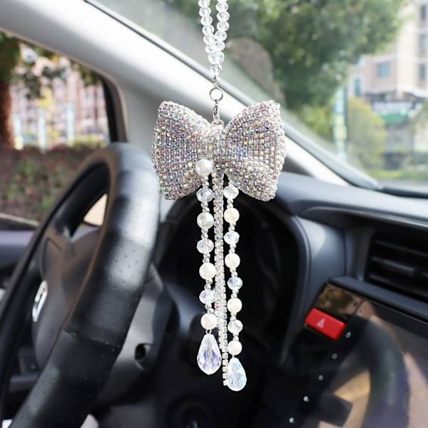Bling diamantbåge för bilens inredning, söt bilbackspegel