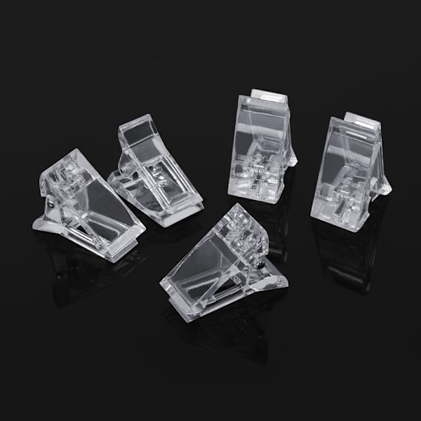 10 st multifunktionella plastklämmor kurva nagelförlängningsklämmor N