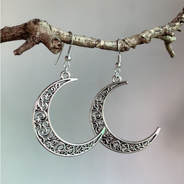 Sterling silver örhängen, irländska halvmåne örhängen present för kvinnor