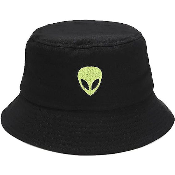 Trendig broderad hinkhatt fiskarehatt män kvinnor，extraterrestrial
