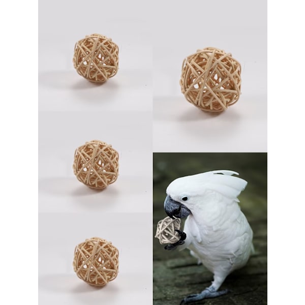 Fujiball 5 st 5 cm golvlampa fågel Quaker papegoja papegoja tugga husdjur gnagare Buji Canine Connors hamsterboll