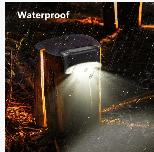 4-pack solcellslampor för uteplats Vattentäta LED-däcklampor Solcellslampor för utomhusbruk 8*4,5*5cm