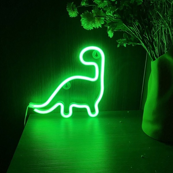 Dinosaurus Neon LED Neon Valo-opasteet Neonlamppu Dinosaurus USB/Paristokäyttöinen Valo