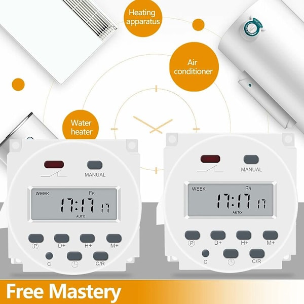CN101A DC 12V Programmerbar Digital LCD-timer LCD-display Digital