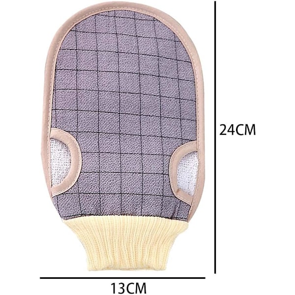 Exfolierande handskar, skrubbhandskar badhandskar, hög elasticitet, inte lätt att deformera