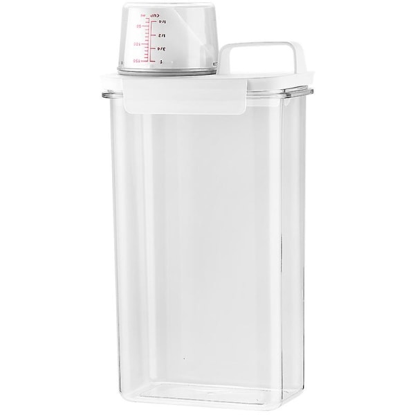 1,1 litran pyykinpesujauhe-säilytyslaatikko muovisanko kannella kotijärjestäjä