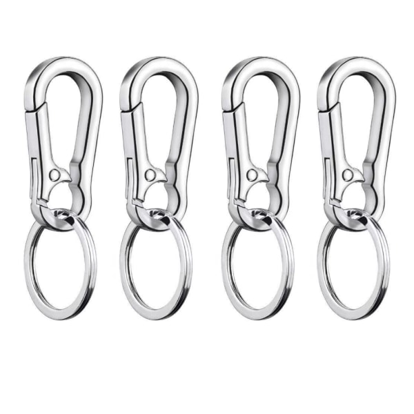4-pack Dog Tag Clips, rostfritt stål Quick Clip Pet ID Tag Holde