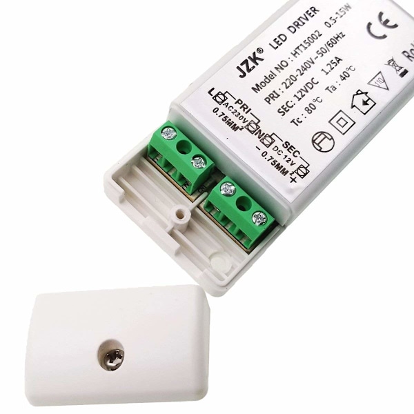 LED-lampa Transformator Drivrutin 220-240V Inmatning: DC 12V 1.25A DC 15W
