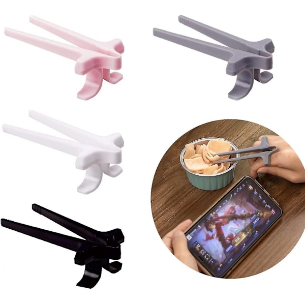 4 Pcs Finger Snack Chopsticks For Gamers,snack Clips Potato Chips Auxiliary