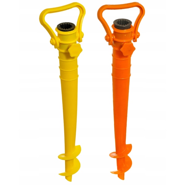 2 pakker, paraplyholder, strandhaveparaplyfod, orange, gul