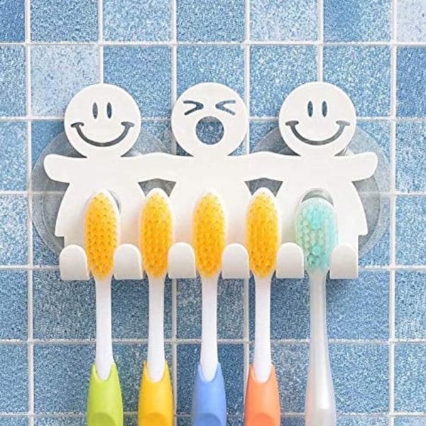 Söta tandborsthållare med sugkopp för badrumsvägg Heminredning, En storlek