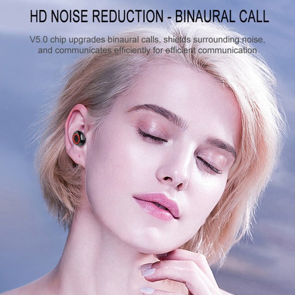 Bluetooth-headset 5.0 Touch Bluetooth-headset svart